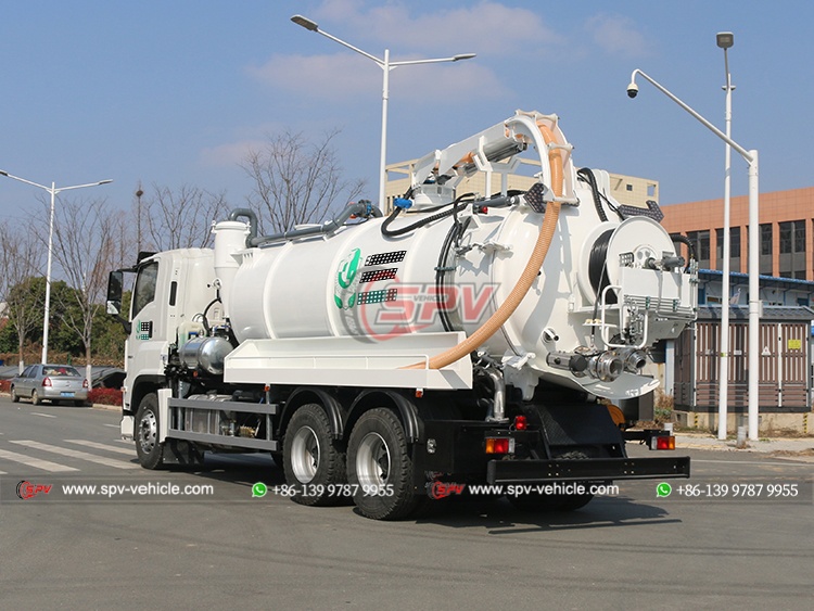 Combination Sewer Cleaner Truck ISUZU - Rear Left Side